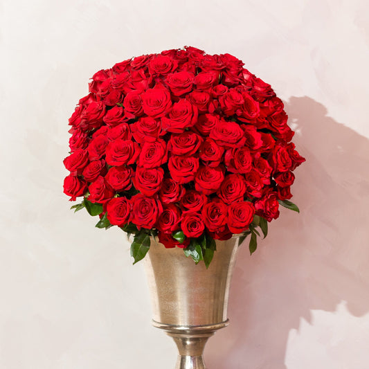 100 Premium Long Stem Red Roses